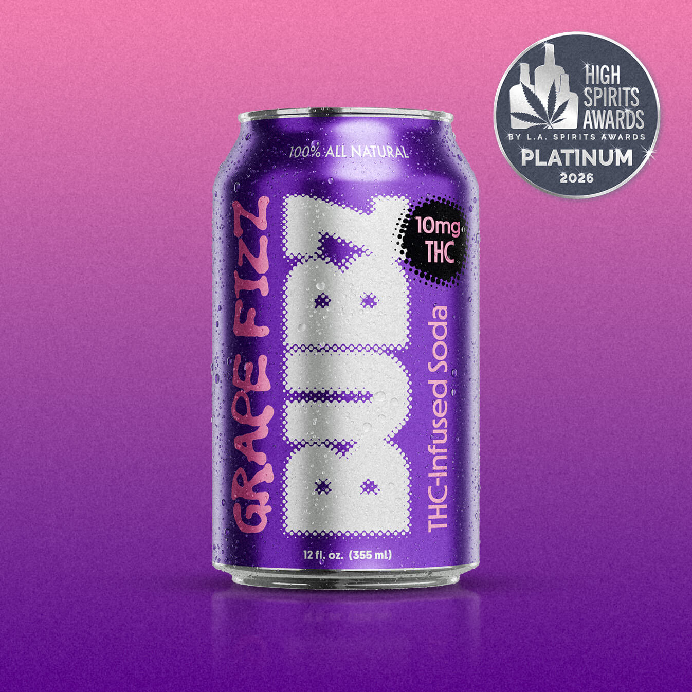 BUBZ Grape Fizz THC Soda 4-PACK
