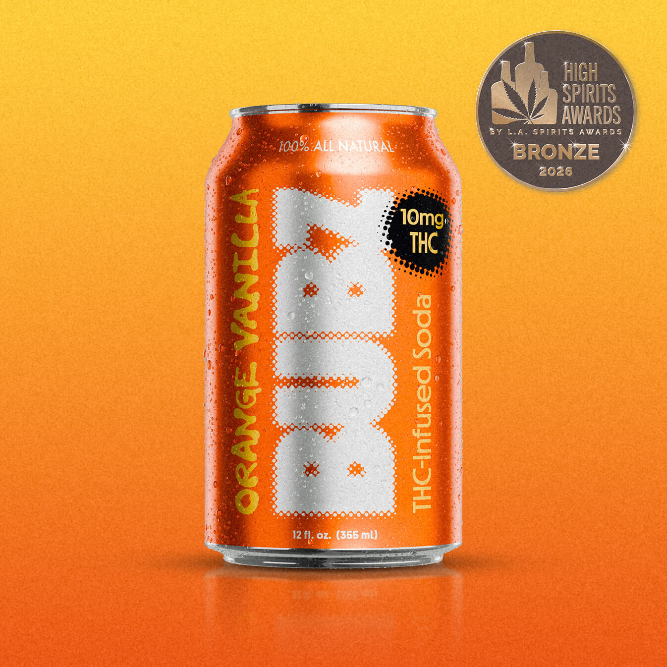 BUBZ Orange Vanilla THC Soda 4-PACK